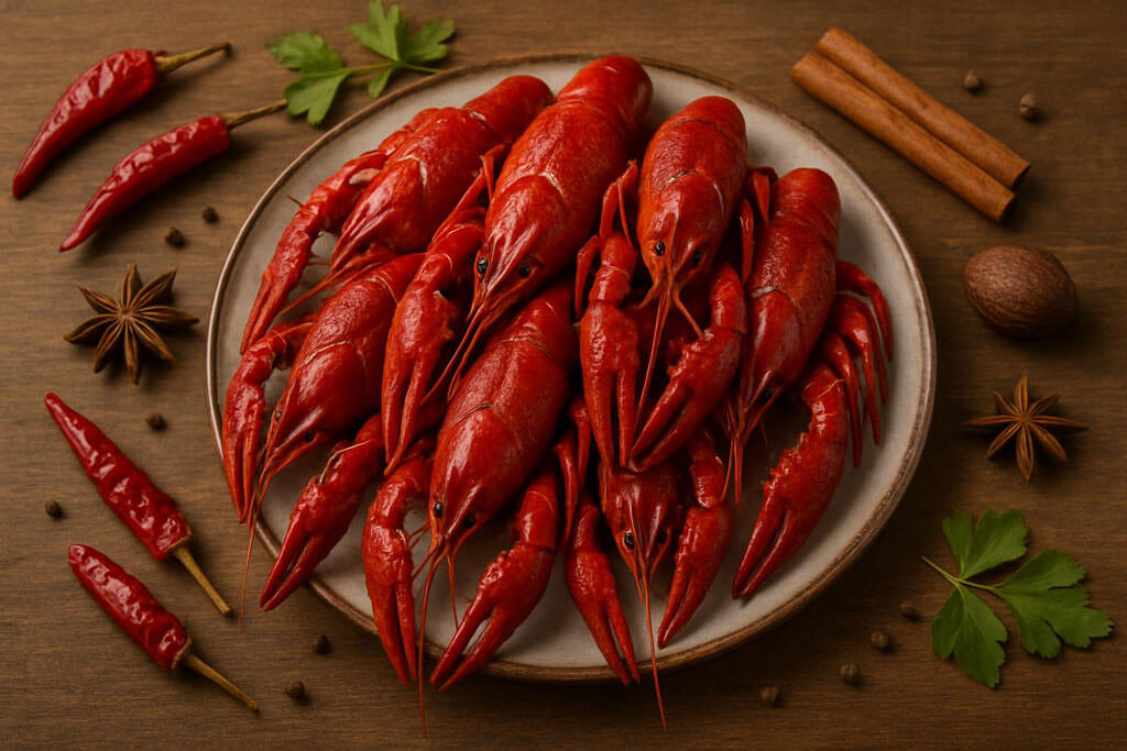 отварные речные раки
